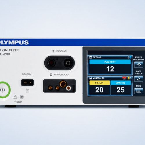 CELON ELITE de Olympus Generador CELON ELITE de Olympus para radiofrecuencia bipolar y electrocirugía ORL con tecnología RFITT y control inteligente de impedancia.