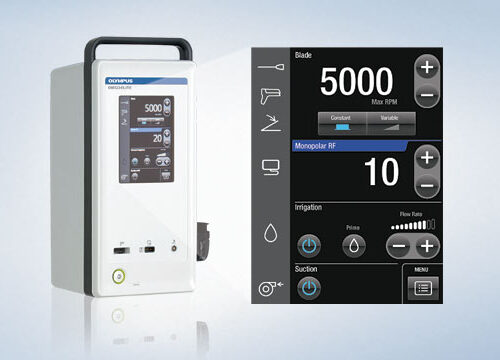 diego-elite-consola-pantalla-tactil-olympus Consola DIEGO ELITE de Olympus con pantalla táctil intuitiva, reconocimiento automático de cuchillas y control de corte, irrigación, aspiración y radiofrecuencia.